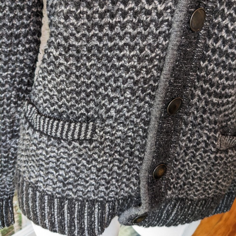 Rag & Bone For Neiman Marcus Gray Wool Shawl Coll… - image 8